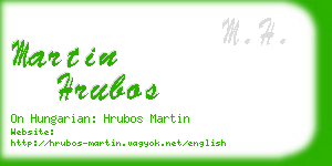 martin hrubos business card